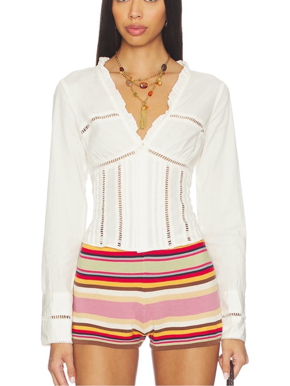 Frankie Corset Top in Clean Ivory